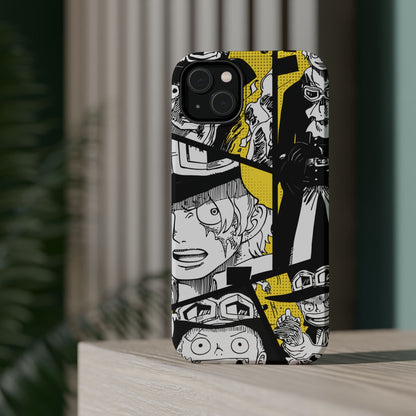 Sabo Yellow Manga Magnetic iPhone Case – Revolutionary Flame Design