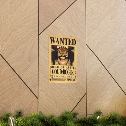 One Piece Gol D. Roger Wanted Poster - Premium Matte Art Print