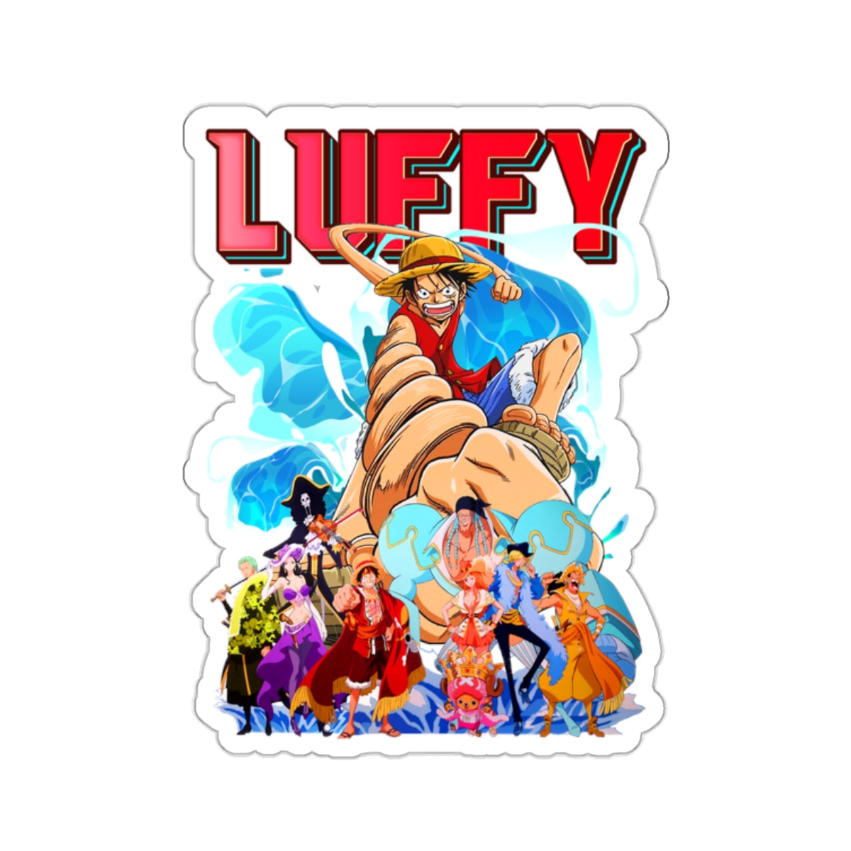 Luffy and Straw Hat Crew Dynamic Sticker