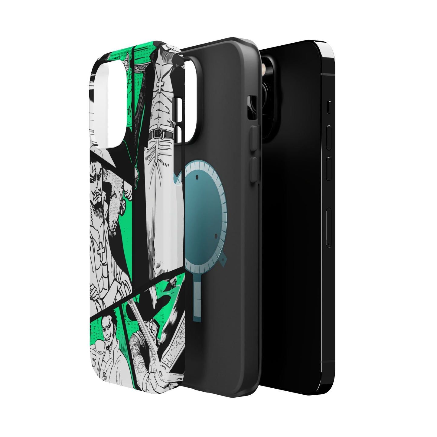 Dracule Mihawk Green Manga Tough Magnetic iPhone Case – Master Swordsman Design