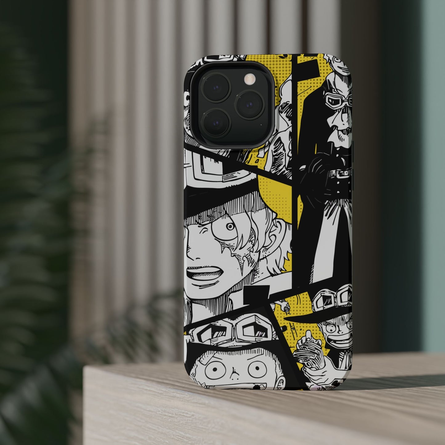 Sabo Yellow Manga Magnetic iPhone Case – Revolutionary Flame Design