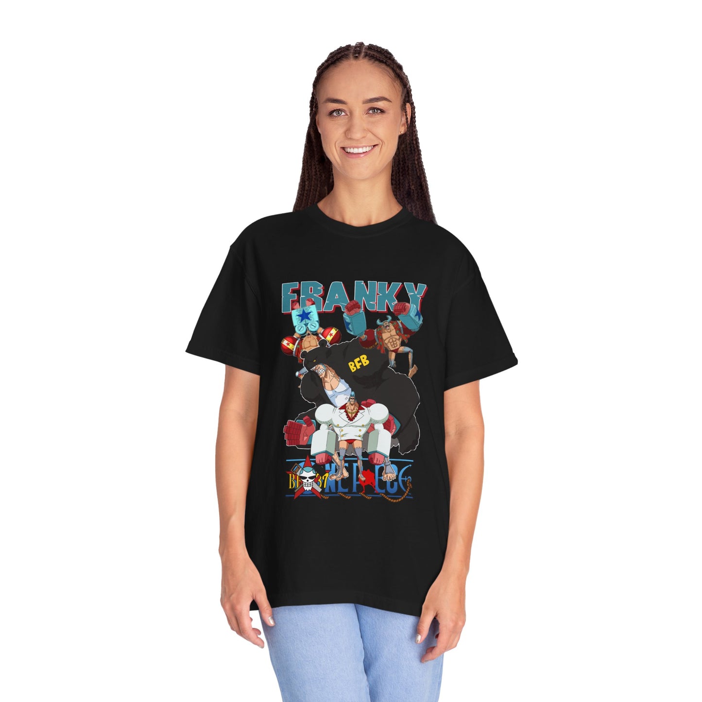 Garment-Dyed Franky Cyborg T-Shirt – One Piece Inspired Apparel