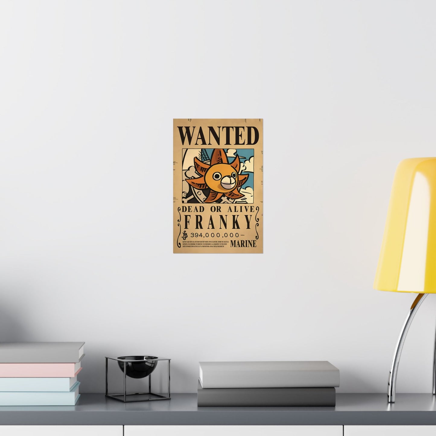 One Piece Franky Wanted Poster - Premium Matte Art Print