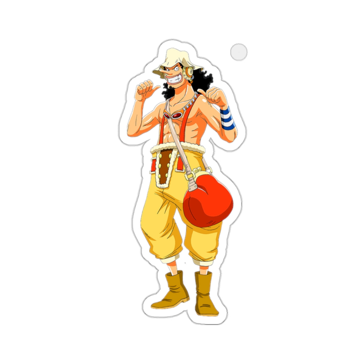 Usopp Warrior Pose Kiss-Cut Sticker