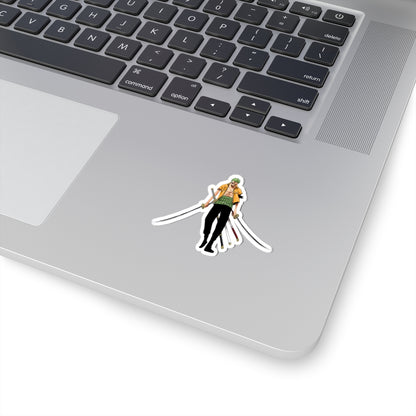 Unleash Zoro’s Three-Sword Style – Vinyl Sticker for True Warriors