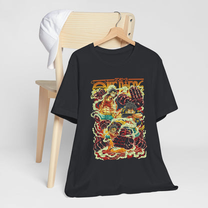 Gear Fourth Luffy Action Tee – One Piece Power-Up Graphic T-Shirt