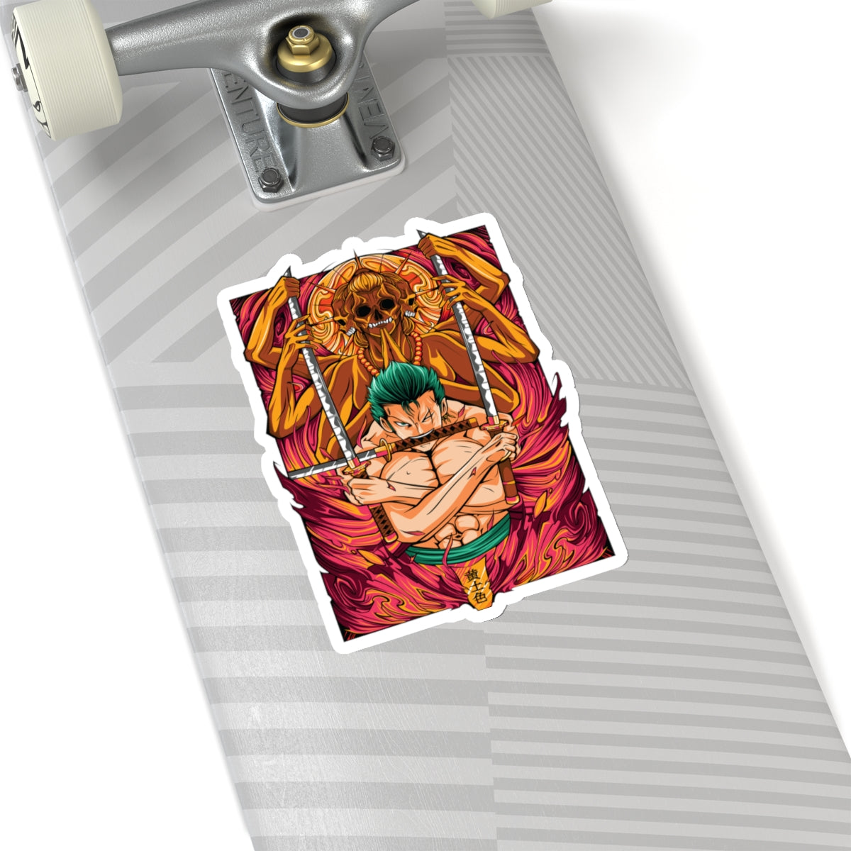 Roronoa Zoro Asura One Piece Kiss-Cut Sticker – Unleashing Three-Sword Style Fury