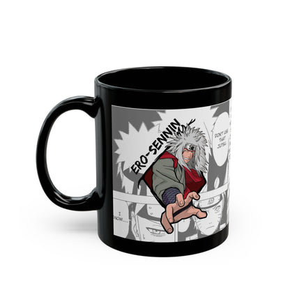 Ero-Sennin Jiraiya Black Ceramic Mug - Naruto Inspired Gift