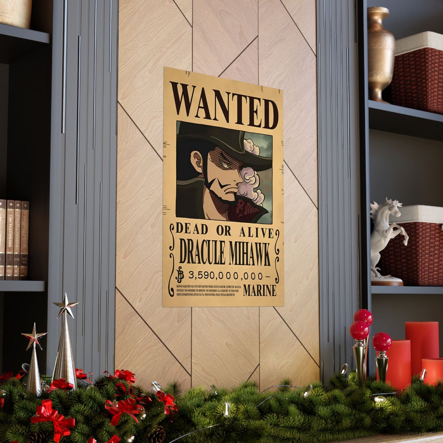 One Piece Dracule Mihawk Wanted Poster - Premium Matte Art Print