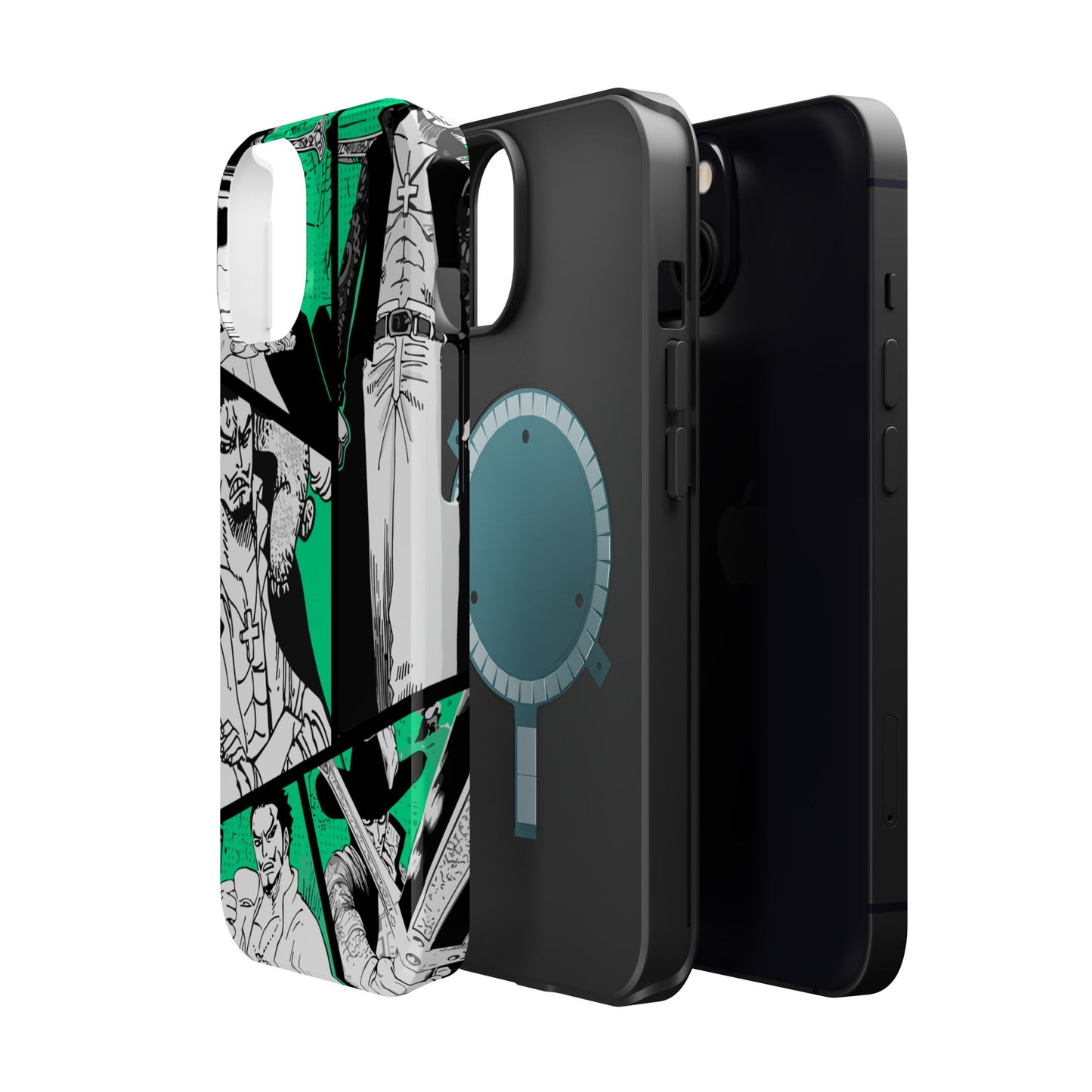 Dracule Mihawk Green Manga Tough Magnetic iPhone Case – Master Swordsman Design