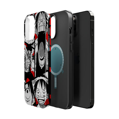 Luffy & Gear 5 Manga Tough Magnetic iPhone Case – Bold Adventure Design