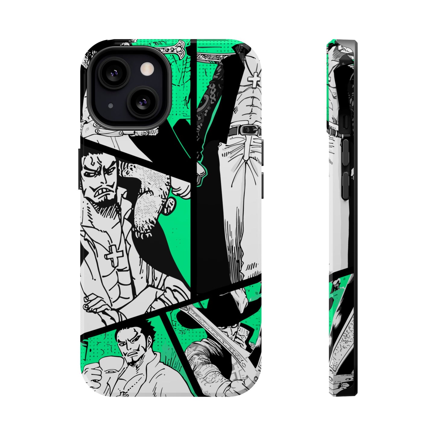 Dracule Mihawk Green Manga Tough Magnetic iPhone Case – Master Swordsman Design