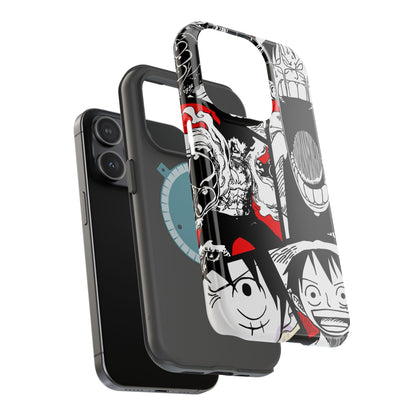 Luffy & Gear 5 Manga Tough Magnetic iPhone Case – Bold Adventure Design