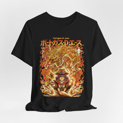 Portgas D. Ace Flame Dragon Tee – One Piece Fire Fist Graphic T-Shirt