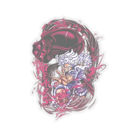 Monkey D. Luffy Gear 4 & Gear 5 One Piece Kiss-Cut Sticker – Ultimate Power Combo