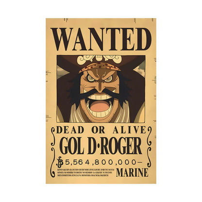 One Piece Gol D. Roger Wanted Poster - Premium Matte Art Print