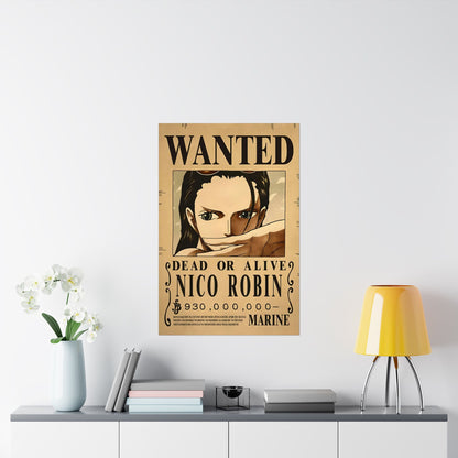 One Piece Nico Robin Wanted Poster - Premium Matte Art Print