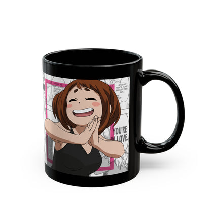 Ochaco Uraraka Black Ceramic Mug - My Hero Academia Inspired Gift