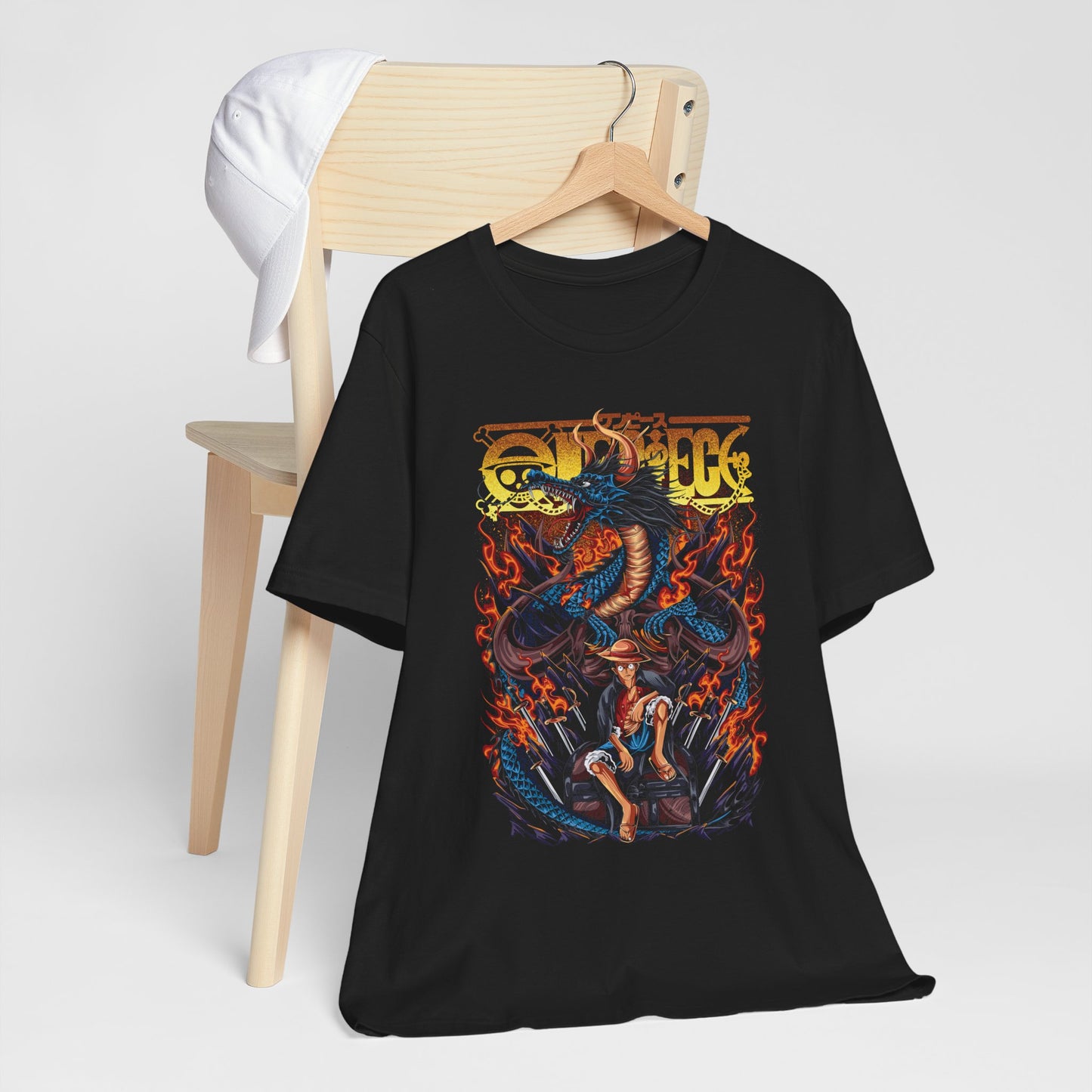 Monkey D. Luffy Flame Dragon Tee – One Piece Inspired Graphic T-Shirt