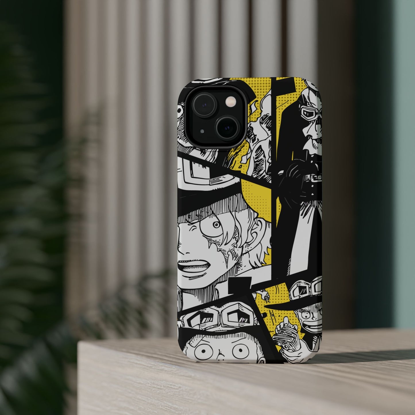 Sabo Yellow Manga Magnetic iPhone Case – Revolutionary Flame Design