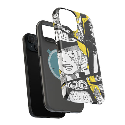 Sabo Yellow Manga Magnetic iPhone Case – Revolutionary Flame Design