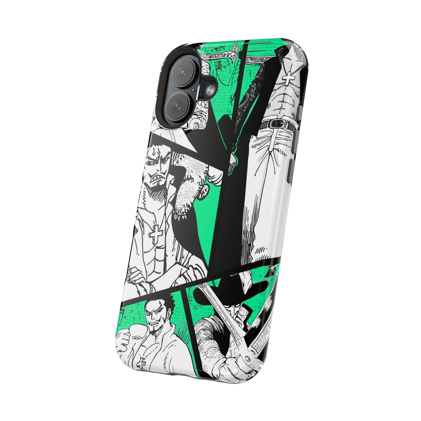 Dracule Mihawk Green Manga Tough Magnetic iPhone Case – Master Swordsman Design