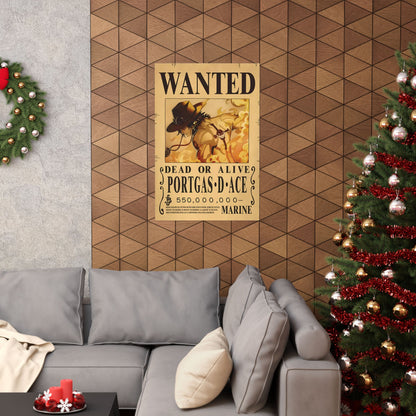 One Piece Portgas D. Ace Wanted Poster - Premium Matte Art Print