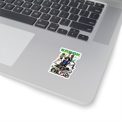 Brook One Piece Kiss - Cut Sticker - Premium Vinyl for Anime Fans - AnimeKraf.com
