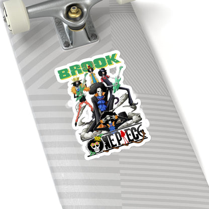 Brook One Piece Kiss - Cut Sticker - Premium Vinyl for Anime Fans - AnimeKraf.com