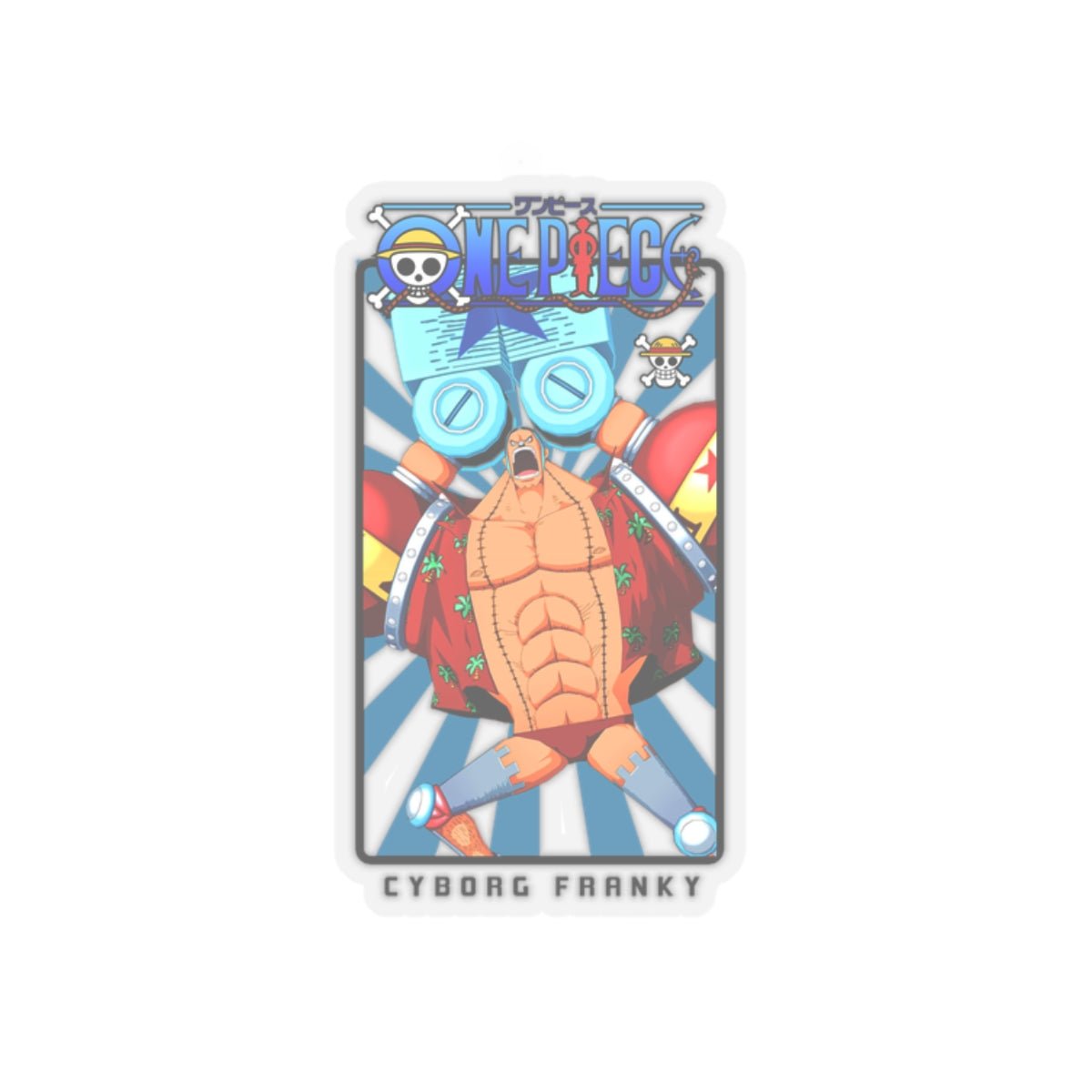 Cyborg Franky Vinyl Sticker – One Piece’s Shipwright Extraordinaire - AnimeKraf.com
