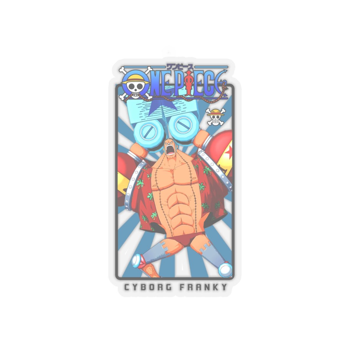 Cyborg Franky Vinyl Sticker – One Piece’s Shipwright Extraordinaire - AnimeKraf.com