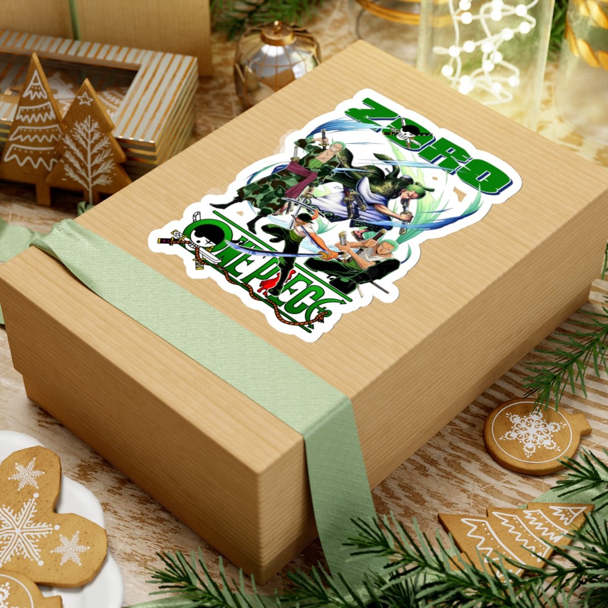 Epic Zoro Collage Sticker – Unite the Power of the Pirate Hunter - AnimeKraf.com