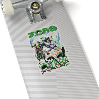 Epic Zoro Collage Sticker – Unite the Power of the Pirate Hunter - AnimeKraf.com