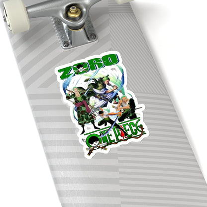 Epic Zoro Collage Sticker – Unite the Power of the Pirate Hunter - AnimeKraf.com