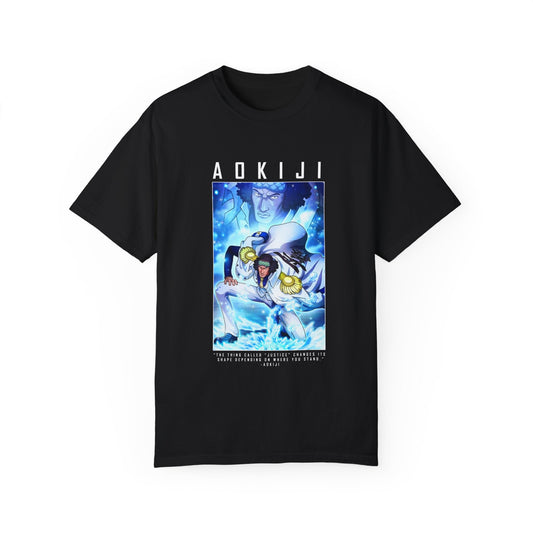 Garment - Dyed Aokiji T-Shirt – One Piece Ice Admiral’s Justice - AnimeKraf.com