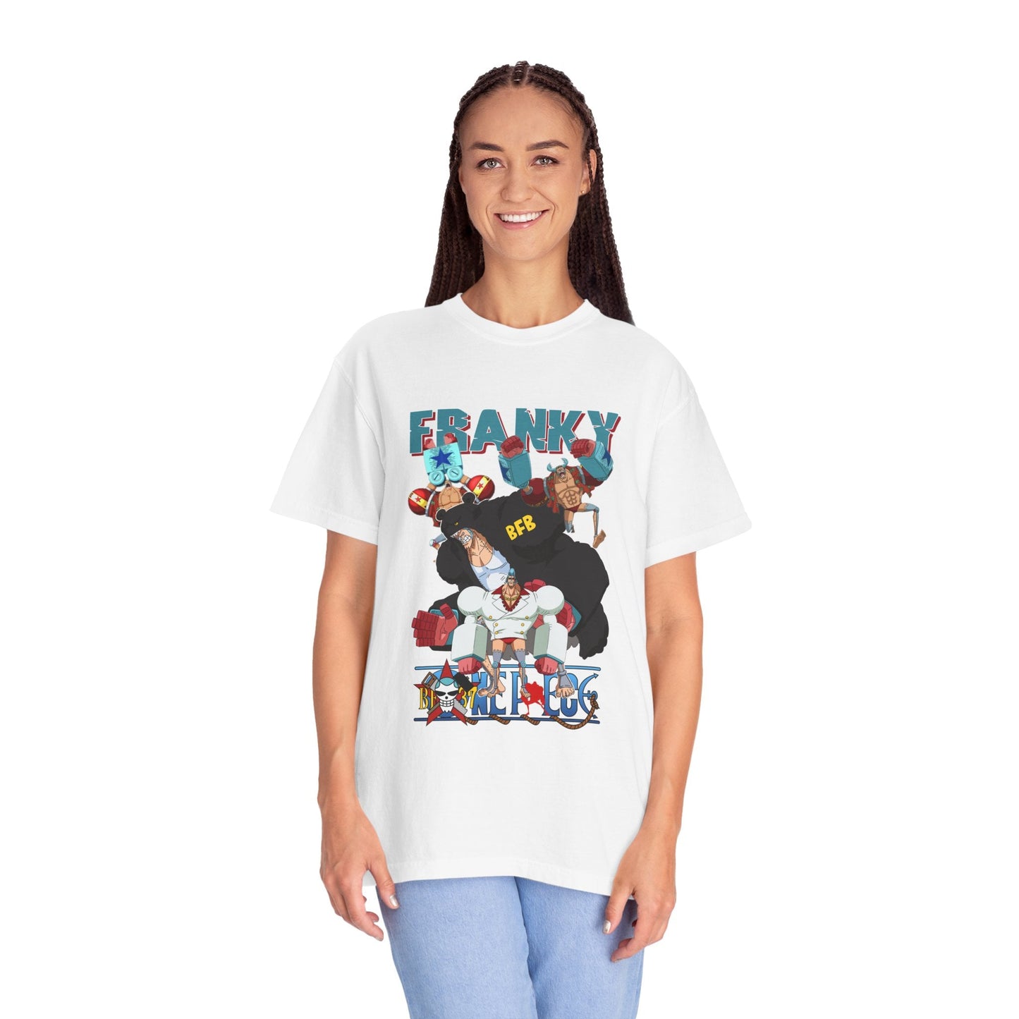 Garment - Dyed Franky Cyborg T-Shirt – One Piece Inspired Apparel - AnimeKraf.com