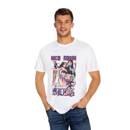 Garment - Dyed Nico Robin T-Shirt – One Piece Archaeologist Elegance - AnimeKraf.com