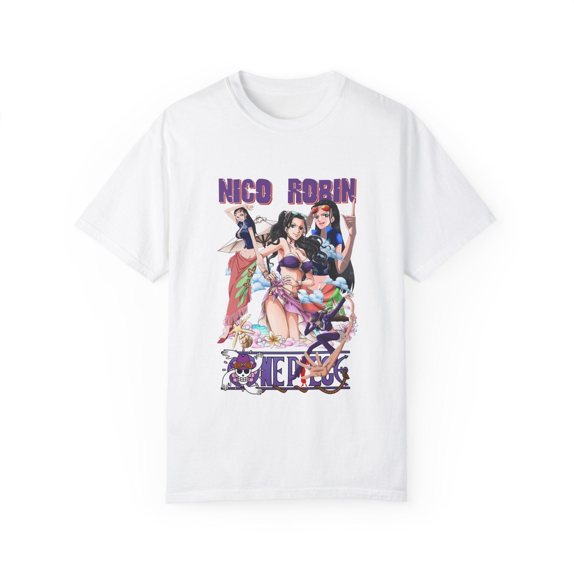 Garment - Dyed Nico Robin T-Shirt – One Piece Archaeologist Elegance - AnimeKraf.com