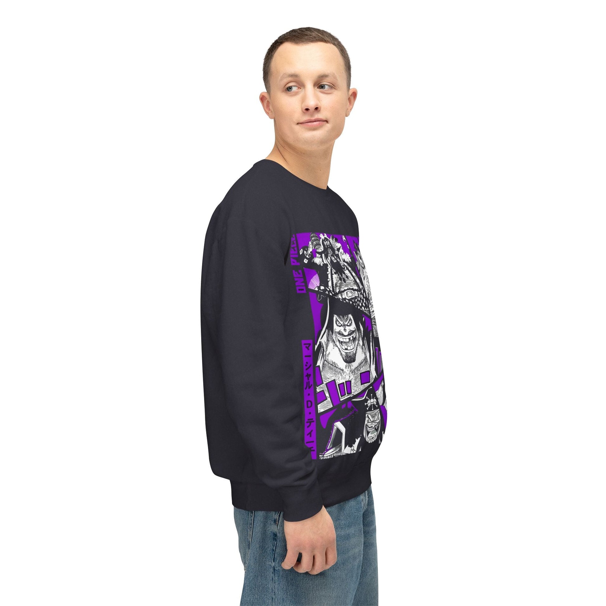 Kurohige Blackbeard Crewneck Sweatshirt - Fearsome One Piece Pirate - AnimeKraf.com