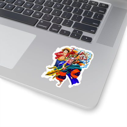 Luffy and Enel Vinyl Sticker – One Piece Showdown - AnimeKraf.com