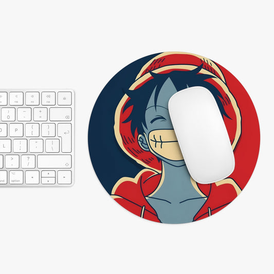 Luffy Smiling Face – Round Anime Mouse Pad for One Piece Fans - AnimeKraf.com