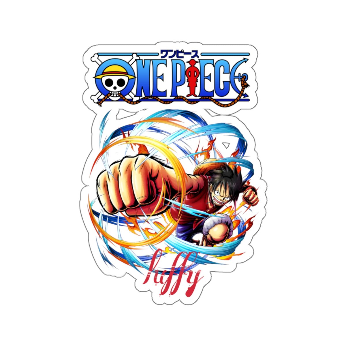 Monkey D. Luffy Kiss - Cut Vinyl Sticker – One Piece Pirate King Pose - AnimeKraf.com
