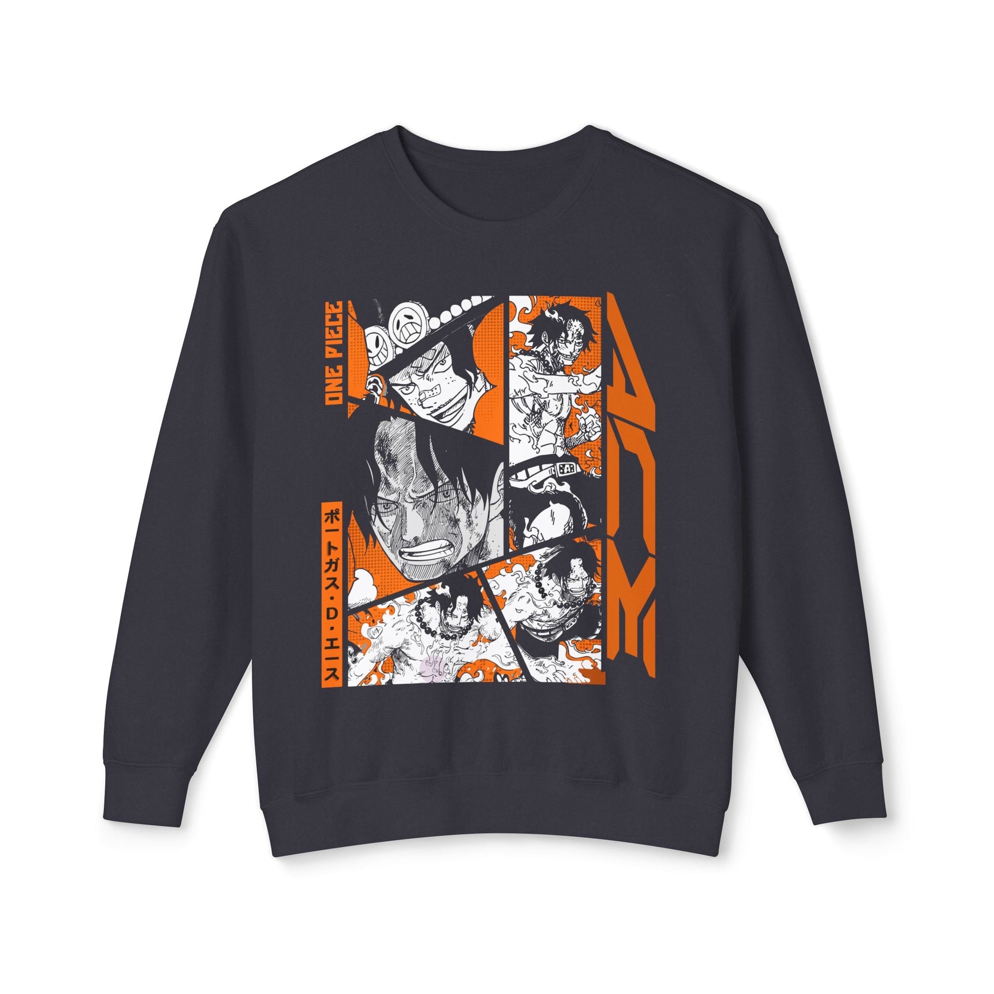 Portgas D. Ace Unisex Lightweight Crewneck Sweatshirt - AnimeKraf.com