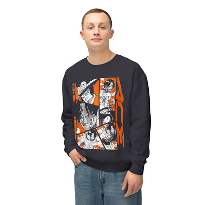 Portgas D. Ace Unisex Lightweight Crewneck Sweatshirt - AnimeKraf.com