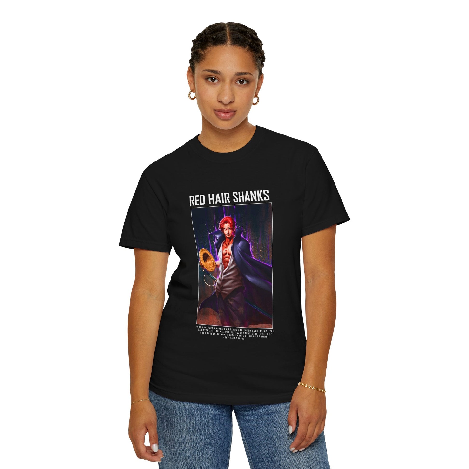 Red - Haired Shanks Garment - Dyed T-Shirt – One Piece Emperor of the Sea - AnimeKraf.com