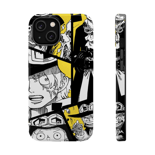Sabo Yellow Manga Magnetic iPhone Case – Revolutionary Flame Design - AnimeKraf.com