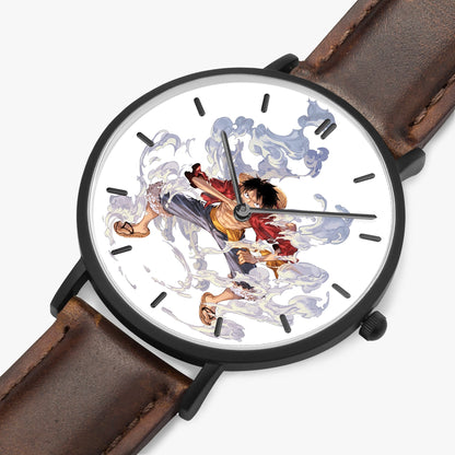 The Brave Heart – Luffy Leather Strap Watch - AnimeKraf.com