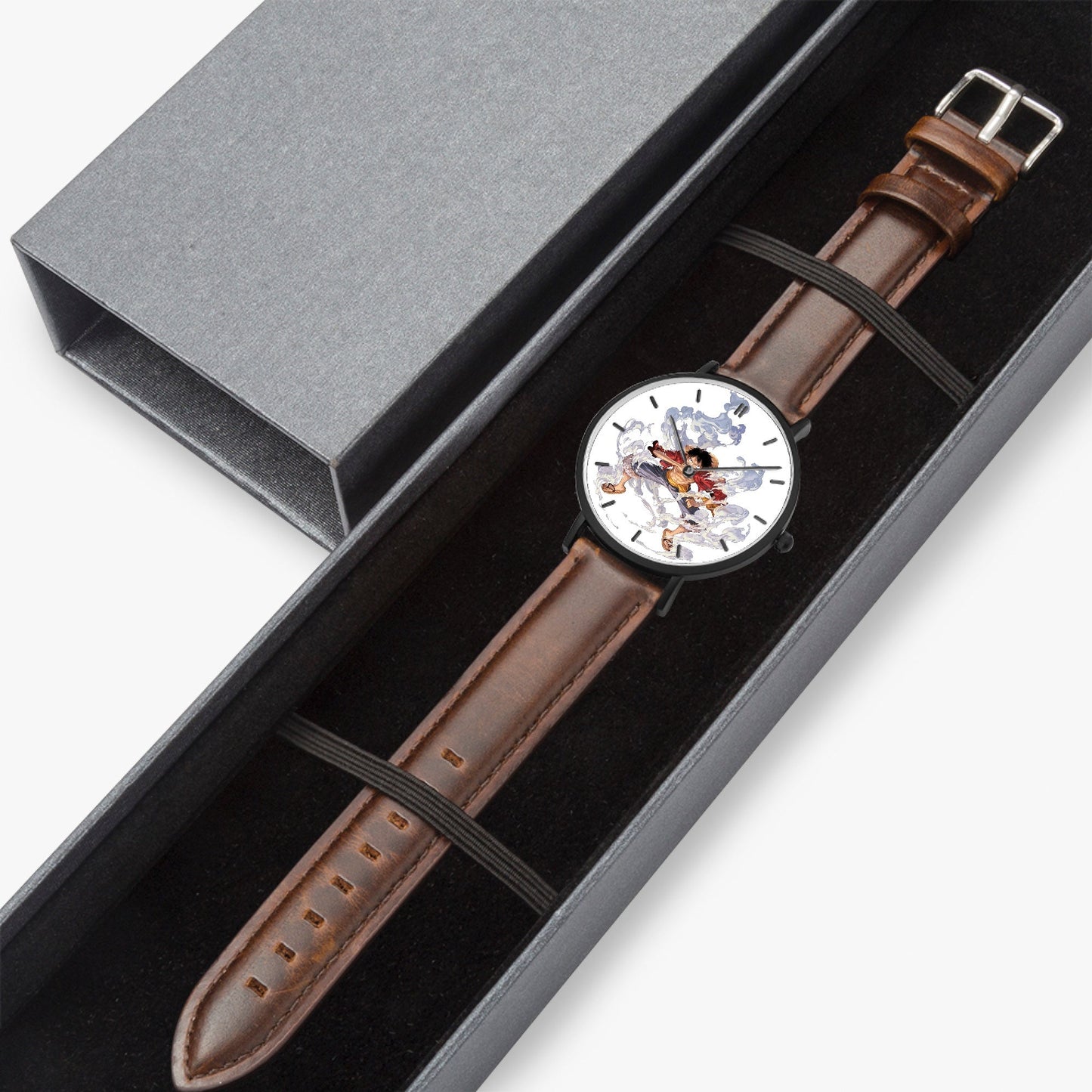The Brave Heart – Luffy Leather Strap Watch - AnimeKraf.com