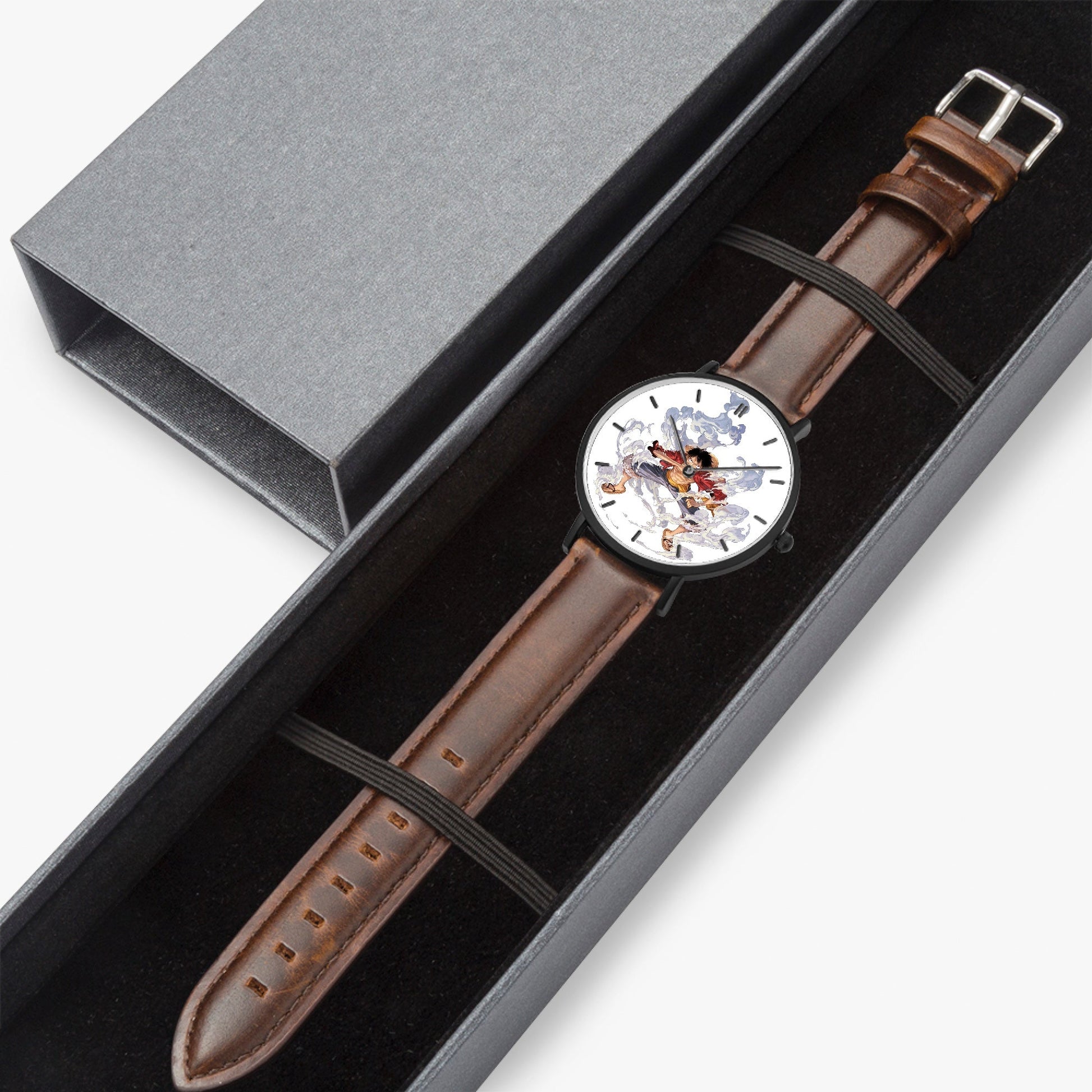 The Brave Heart – Luffy Leather Strap Watch - AnimeKraf.com