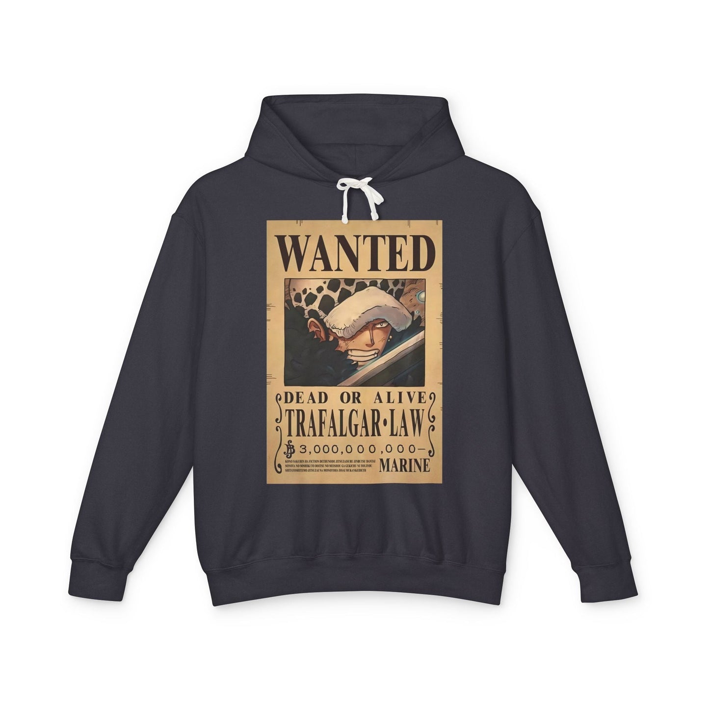 Trafalgar D. Water Law Wanted Poster Hoodie – One Piece Pirate Doctor - AnimeKraf.com